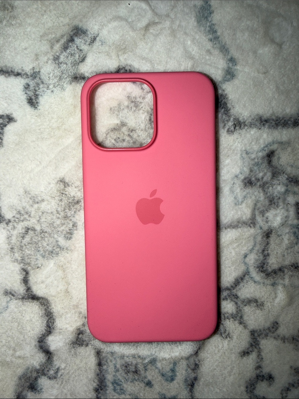 Apple Silicone iPhone 15 Pro Max Case - Coral Pink